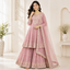 Luburd Women's Blush Pink Embroidered Kurta Sharara Set with Dupatta