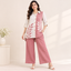Luburd Women's Printed Shirt & Wide Leg Co-Ord Set