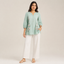 Luburd Women's Embroidered Kurti & Wide Leg Pants Co-Ord Set