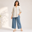 Luburd Women's Embroidered Kurti & Wide Leg Pants Co-Ord Set