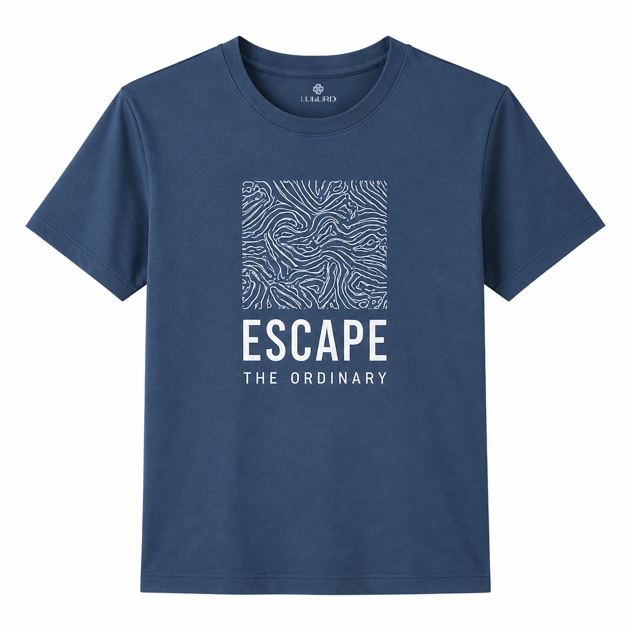 Luburd Escape The Ordinary Premium Graphic T-Shirt | Steel Blue Secondary image