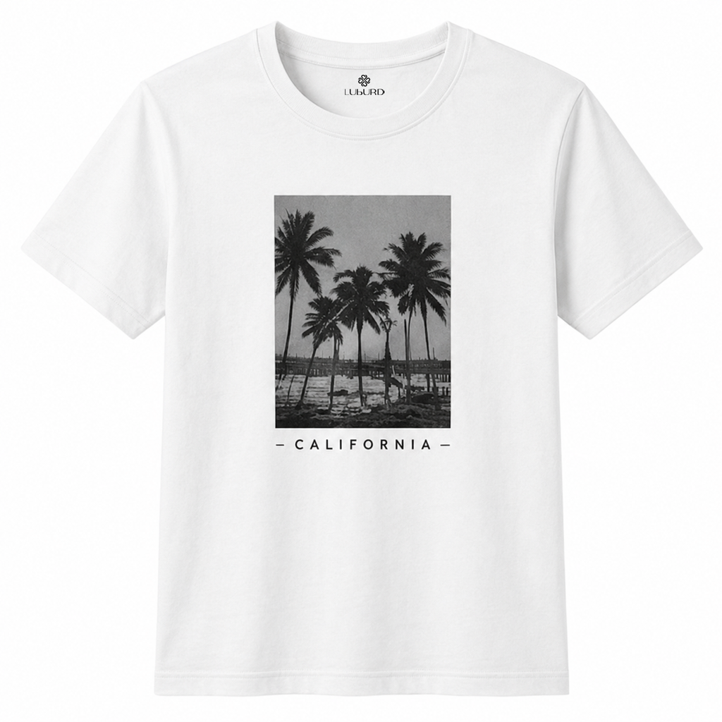 Luburd California Premium Graphic T-Shirt | White
