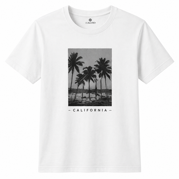 Luburd California Premium Graphic T-Shirt | White