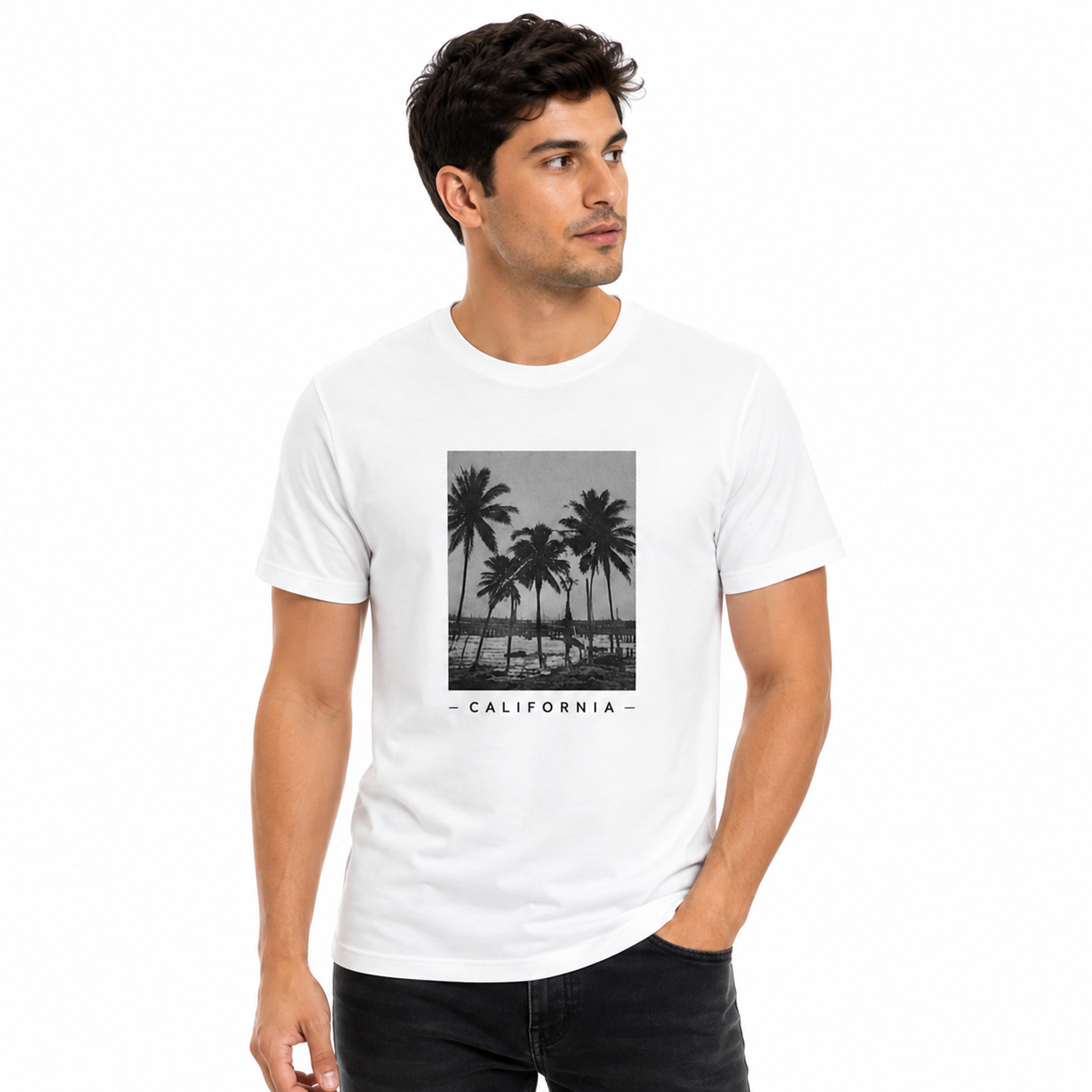 Luburd California Premium Graphic T-Shirt | White Main image