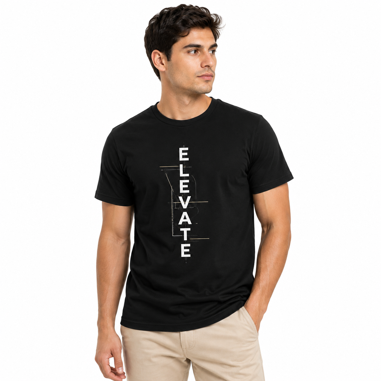 Luburd Elevate Premium Graphic T-Shirt | Jet Black Main image