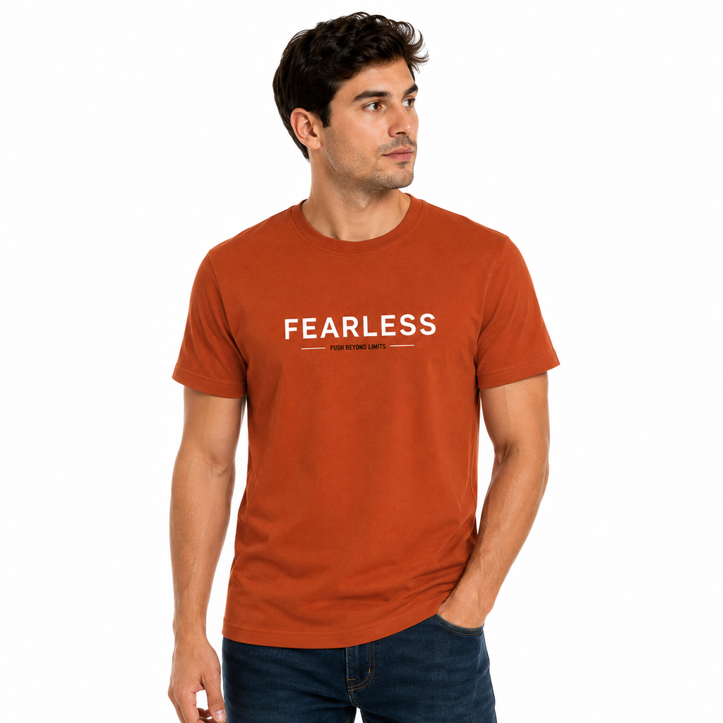 Luburd Fearless Premium Graphic T-Shirt | Rust Orange