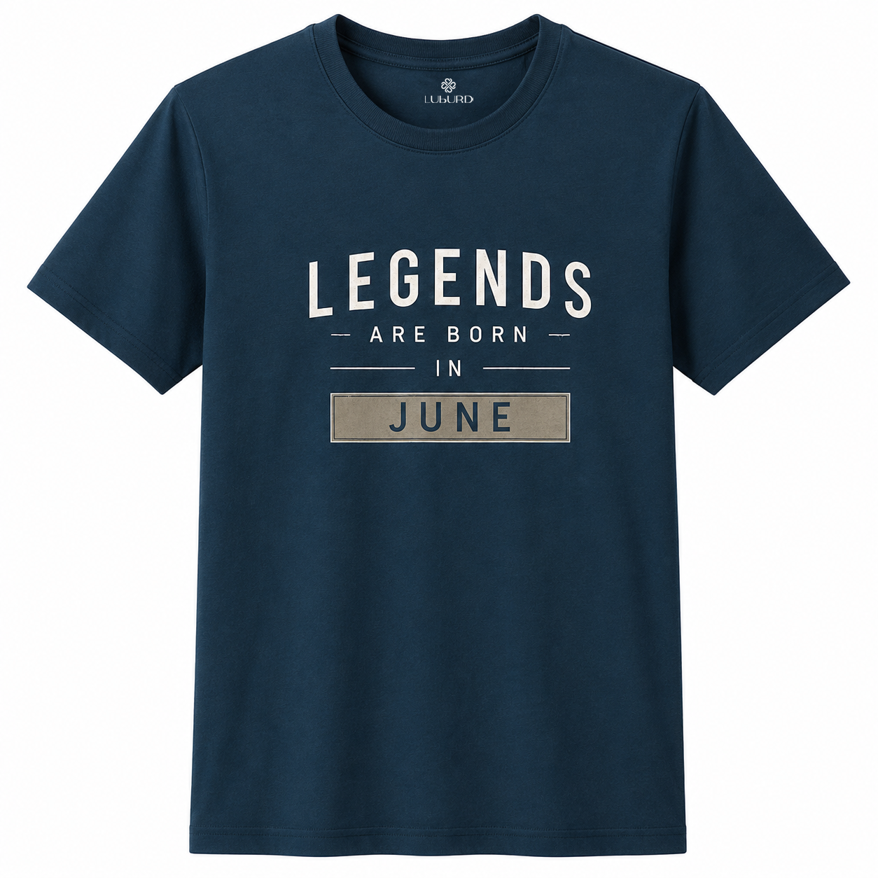 Luburd Legends Are Born in June Premium Graphic T-Shirt | Navy Blue Secondary image
