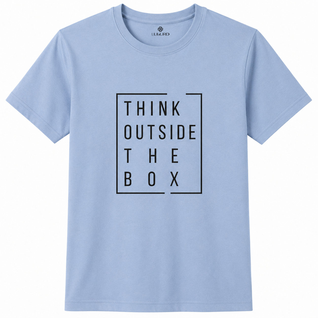 Luburd Think Outside the Box Premium Graphic T-Shirt | Sky Blue Secondary image