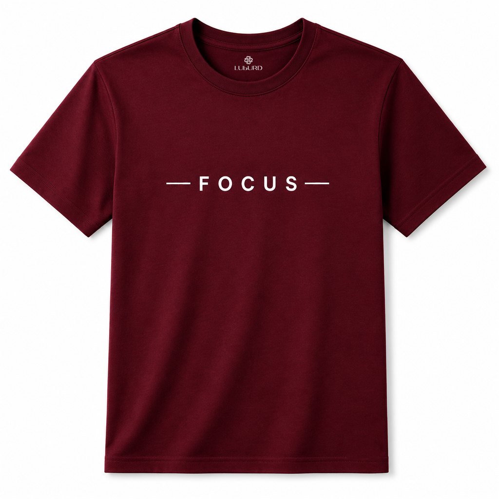 Luburd Focus Premium Graphic T-Shirt | Maroon