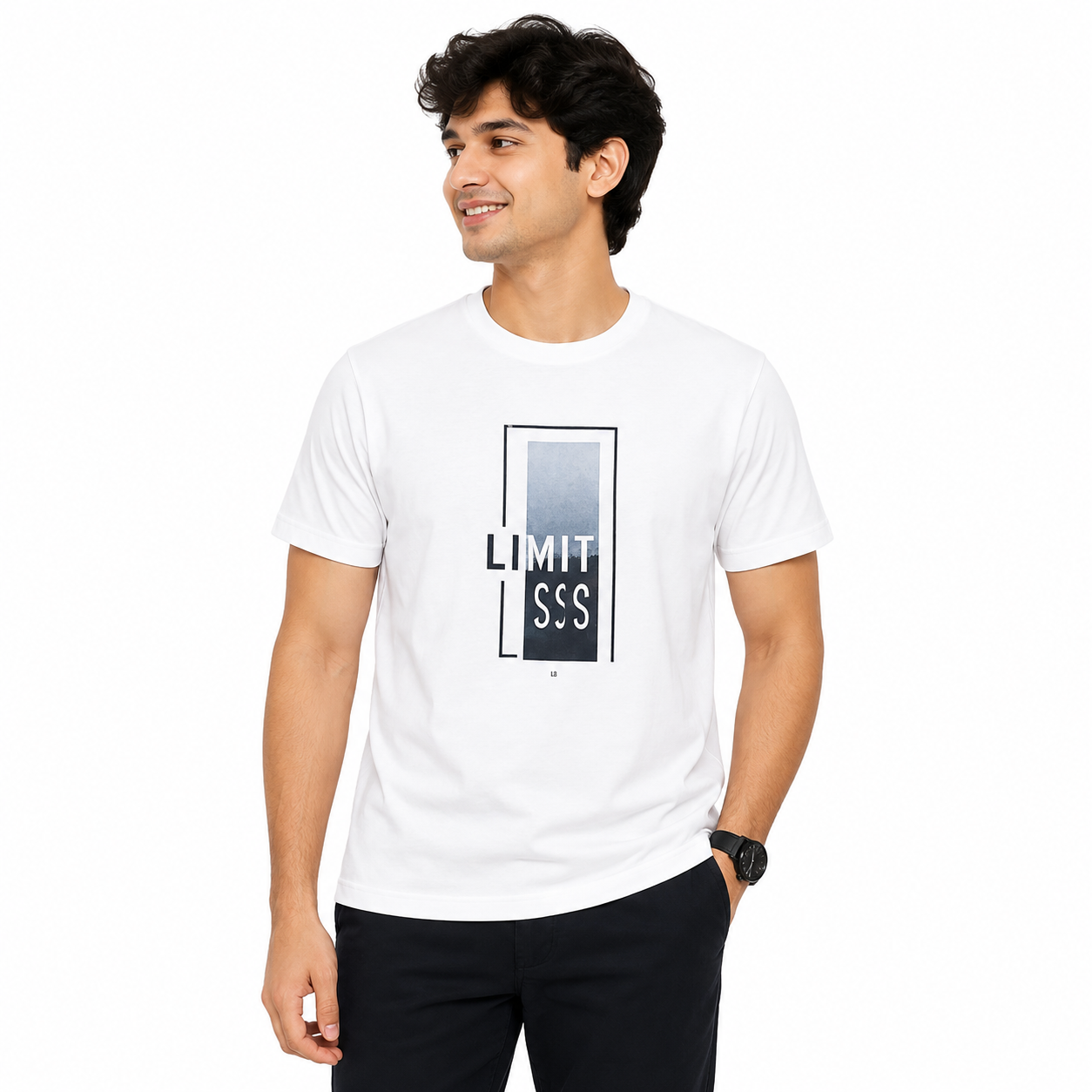 Luburd Limitless Premium Graphic T-Shirt | White