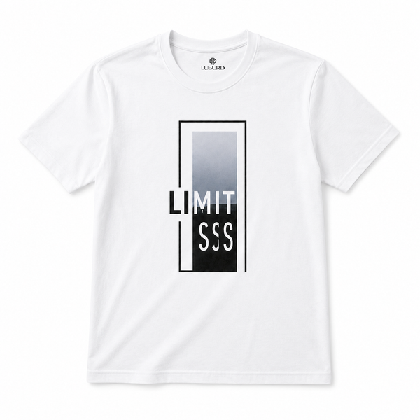 Luburd Limitless Premium Graphic T-Shirt | White`