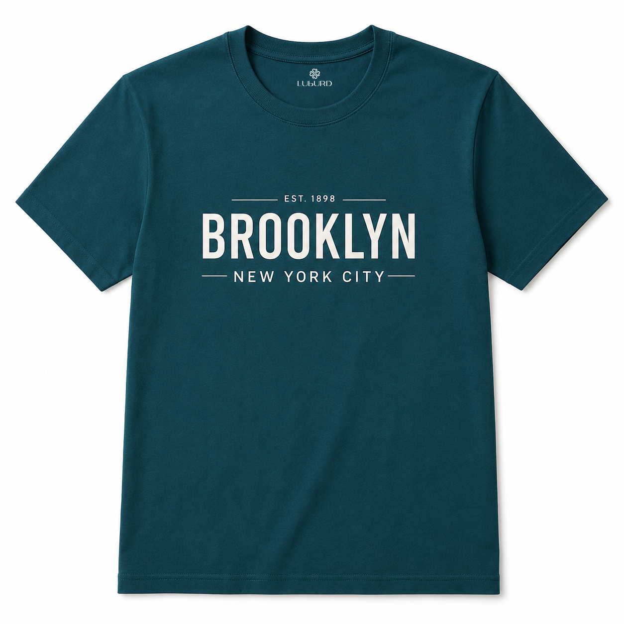 Luburd Brooklyn New York City Premium Graphic T-Shirt | Teal Blue Secondary image