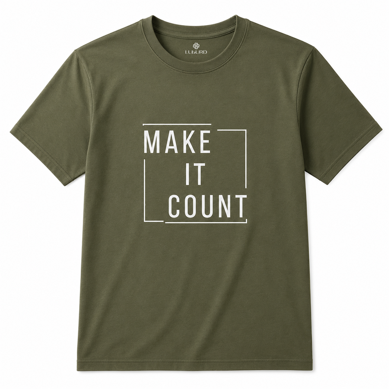 Luburd Make It Count Premium Graphic T-Shirt | Olive Green Secondary image